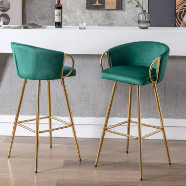 Teal and gold bar stools hot sale